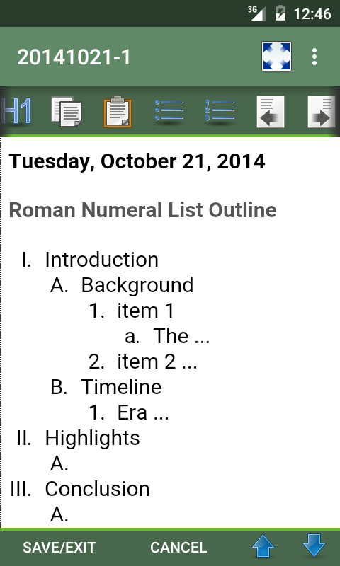 Numbered List