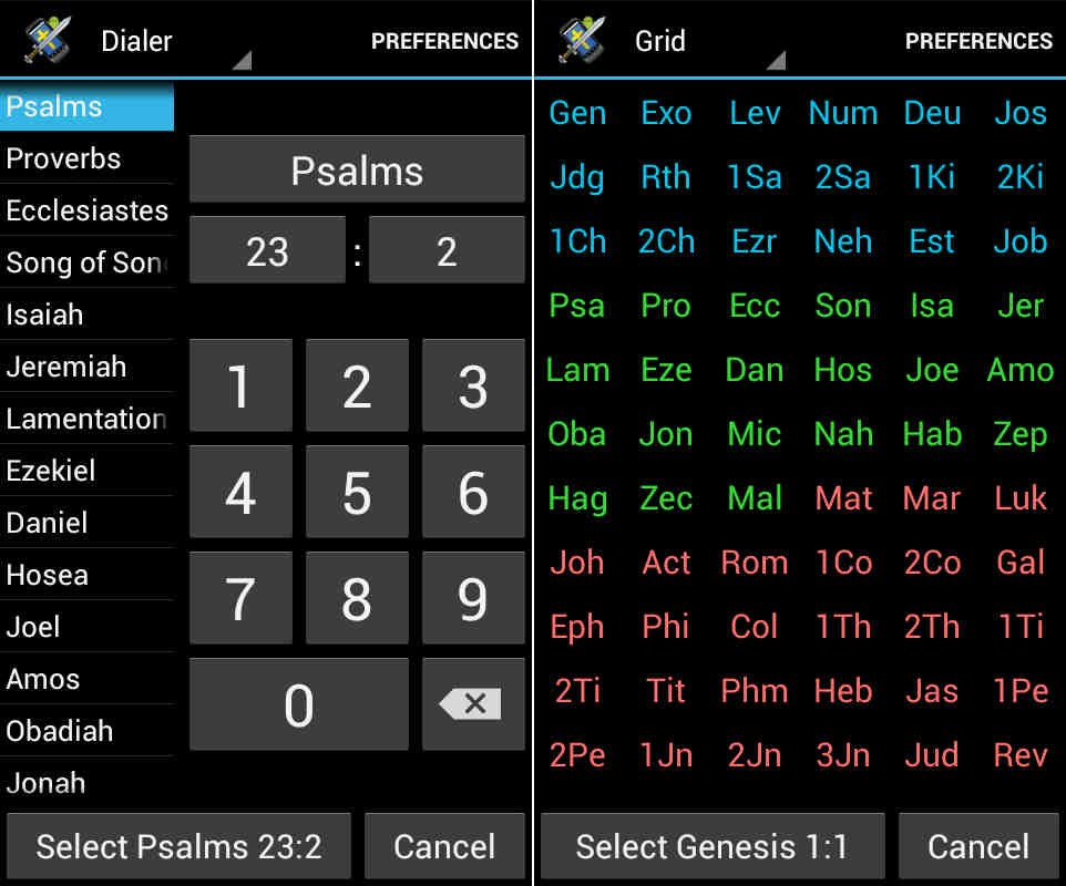 MySword 5.0 new verse selectors