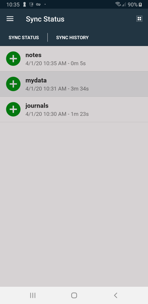 Foldersync Lite Sync Status